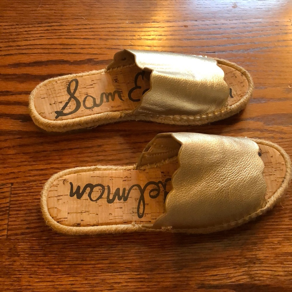 Sam Edelman gold flat sandal
